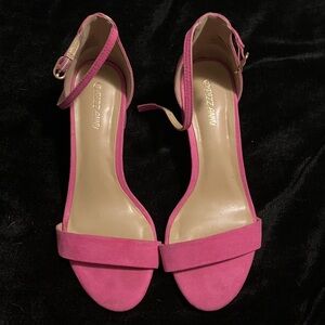 Pink Ankle Strap Heels